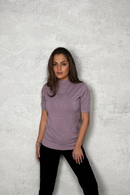 Дамска блуза с къс ръкав