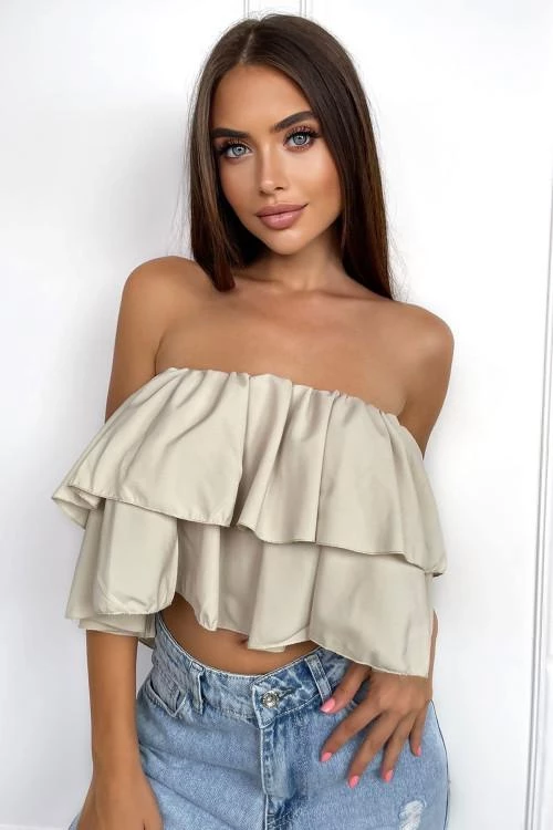 Blouses with bare shoulders