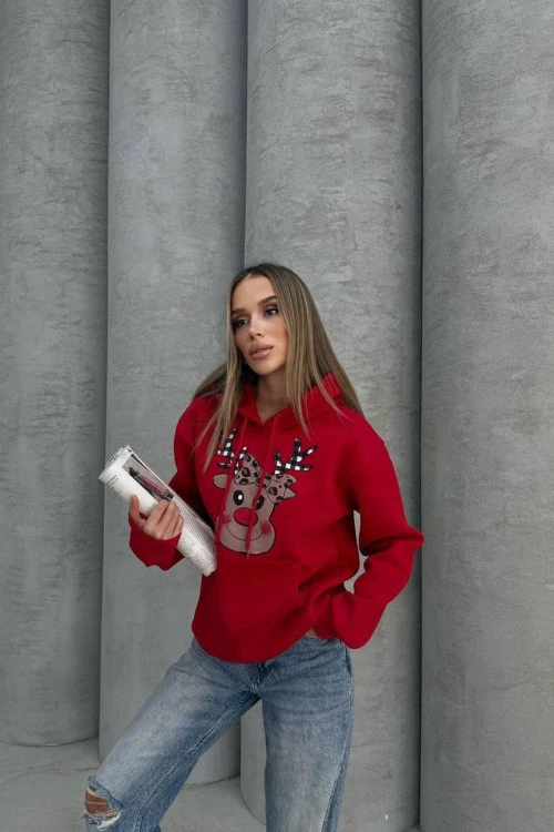 Női sportfelső kapucnival