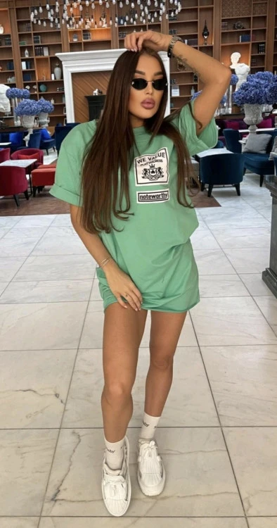 Дамска туника с къс ръкав