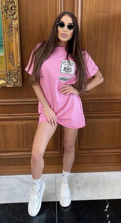 Дамска туника с къс ръкав