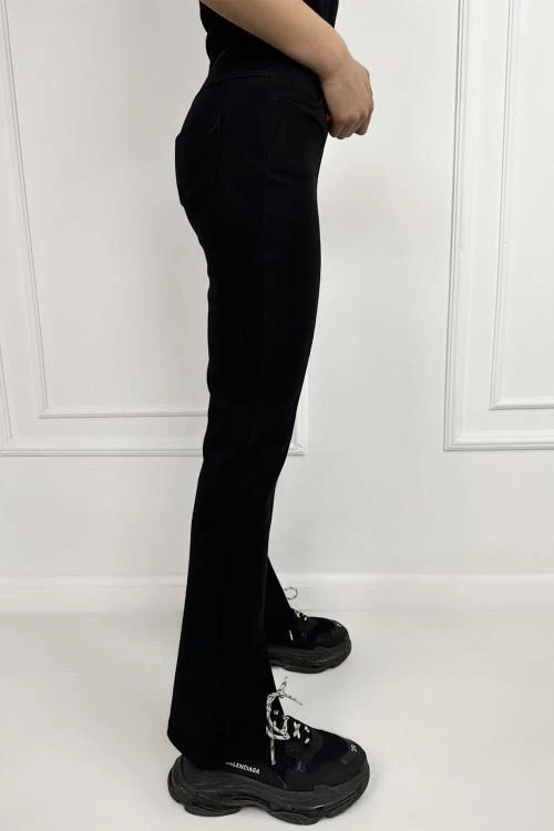 Women's trousers with a hem and slit