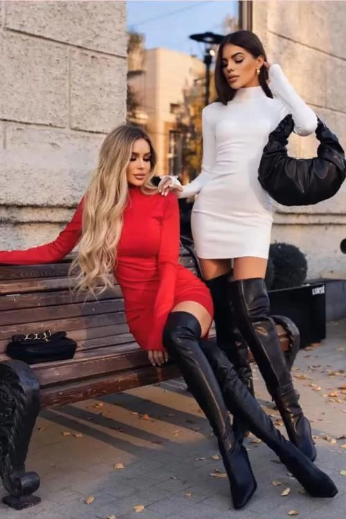 Rochie cu guler polo pentru femei